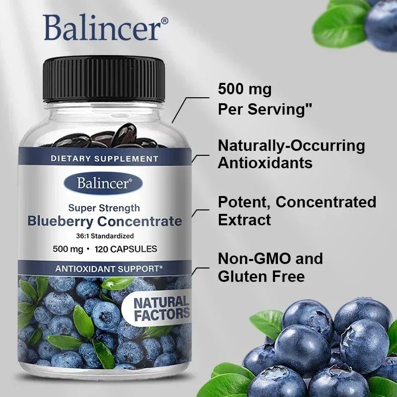 vegan blueberry supplement capsules
