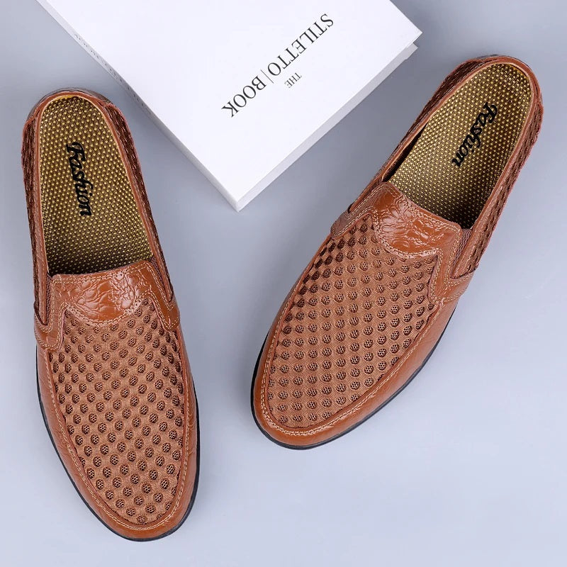 Breathable mesh loafers