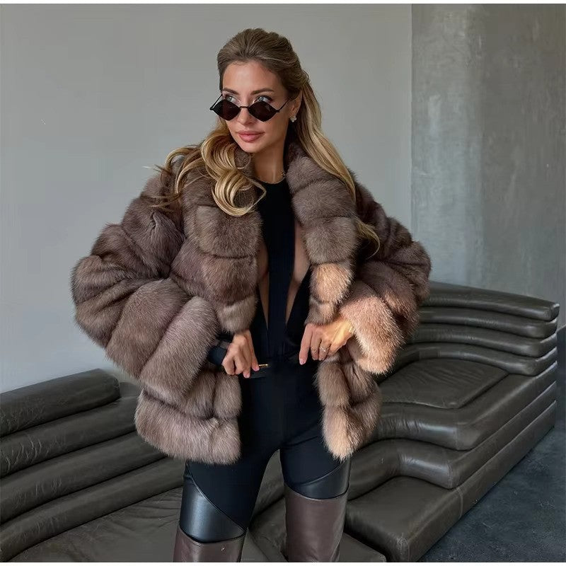 plush long sleeve winter coat