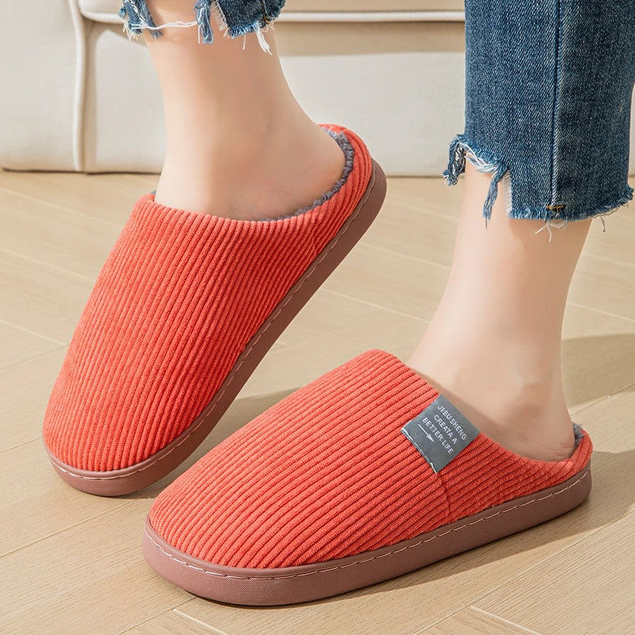 non-slip plush slippers