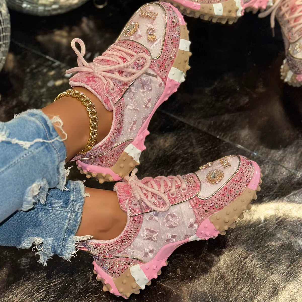 Premium crystal sneakers