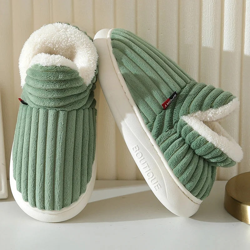 Warm fuzzy house slippers