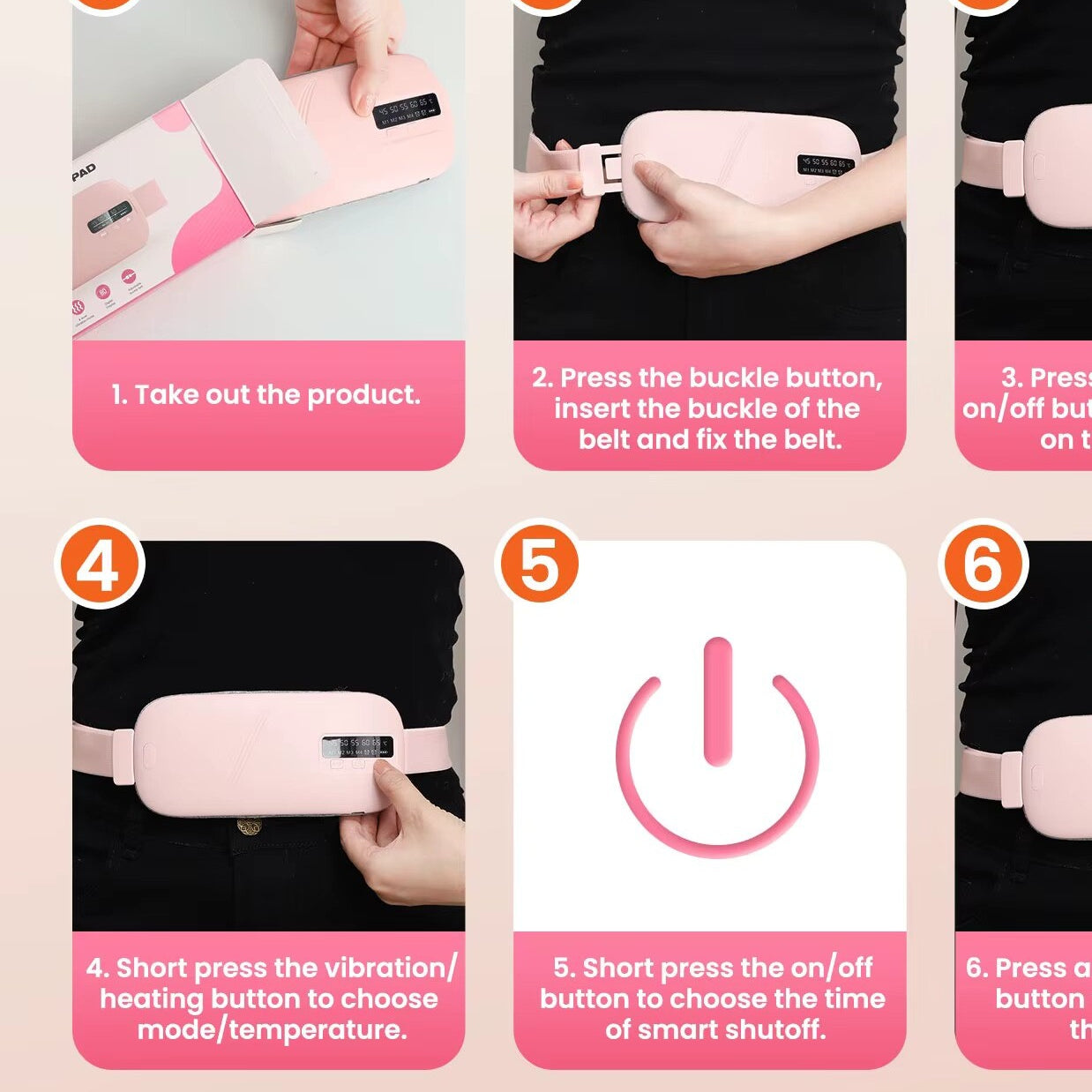 Cordless menstrual heating pad