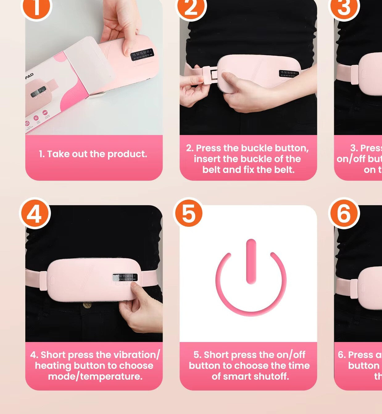 Cordless menstrual heating pad