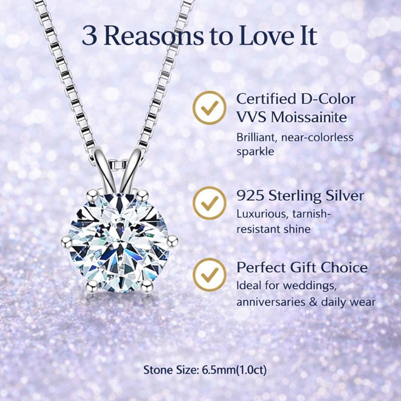 Luxury Moissanite Round Pendant