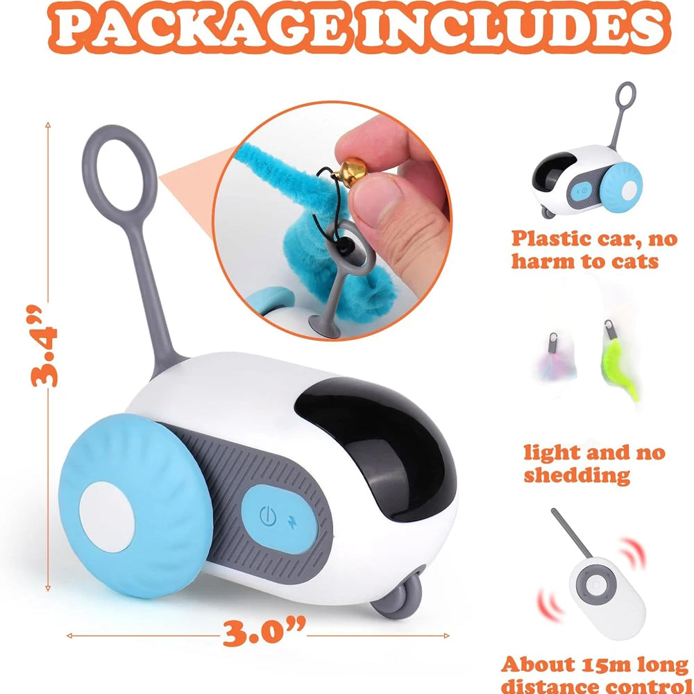 Toy car with features highlighted on a white background