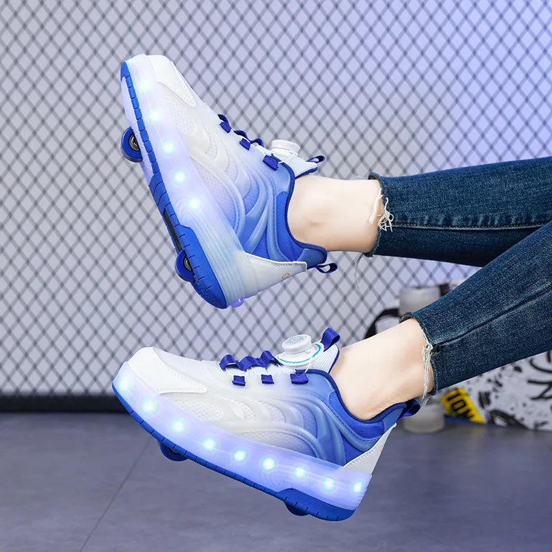Kids luminous skate sneakers