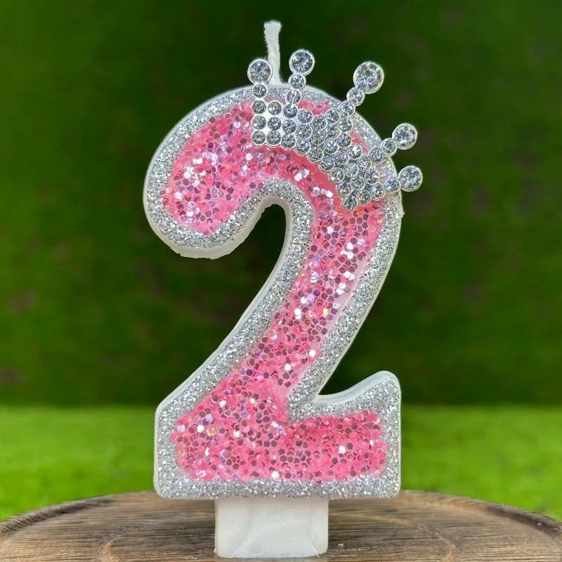 Pink crown birthday decor