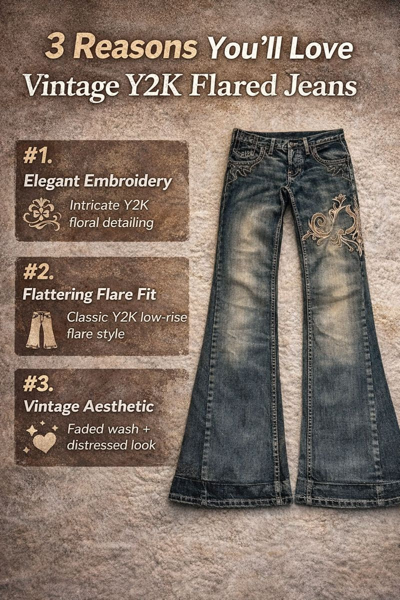 Retro hip-hop wide-leg jeans
