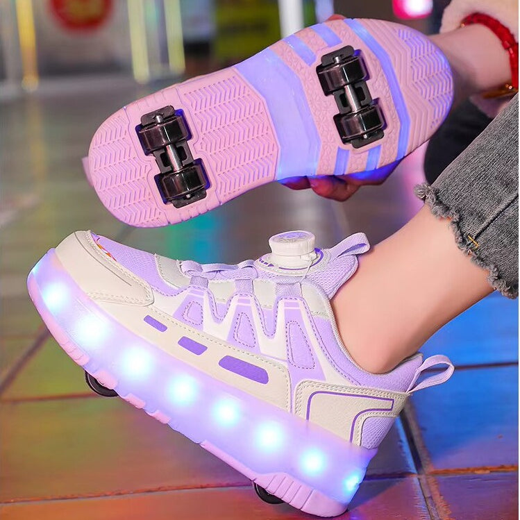 four-wheel luminous sneakers