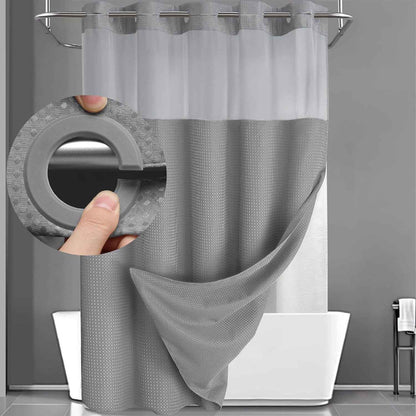 SnapSpa™ No Hook Shower Curtain