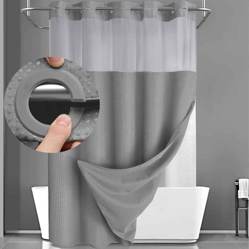 SnapSpa™ No Hook Shower Curtain