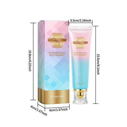 Toothpaste tube and packaging with dimensions