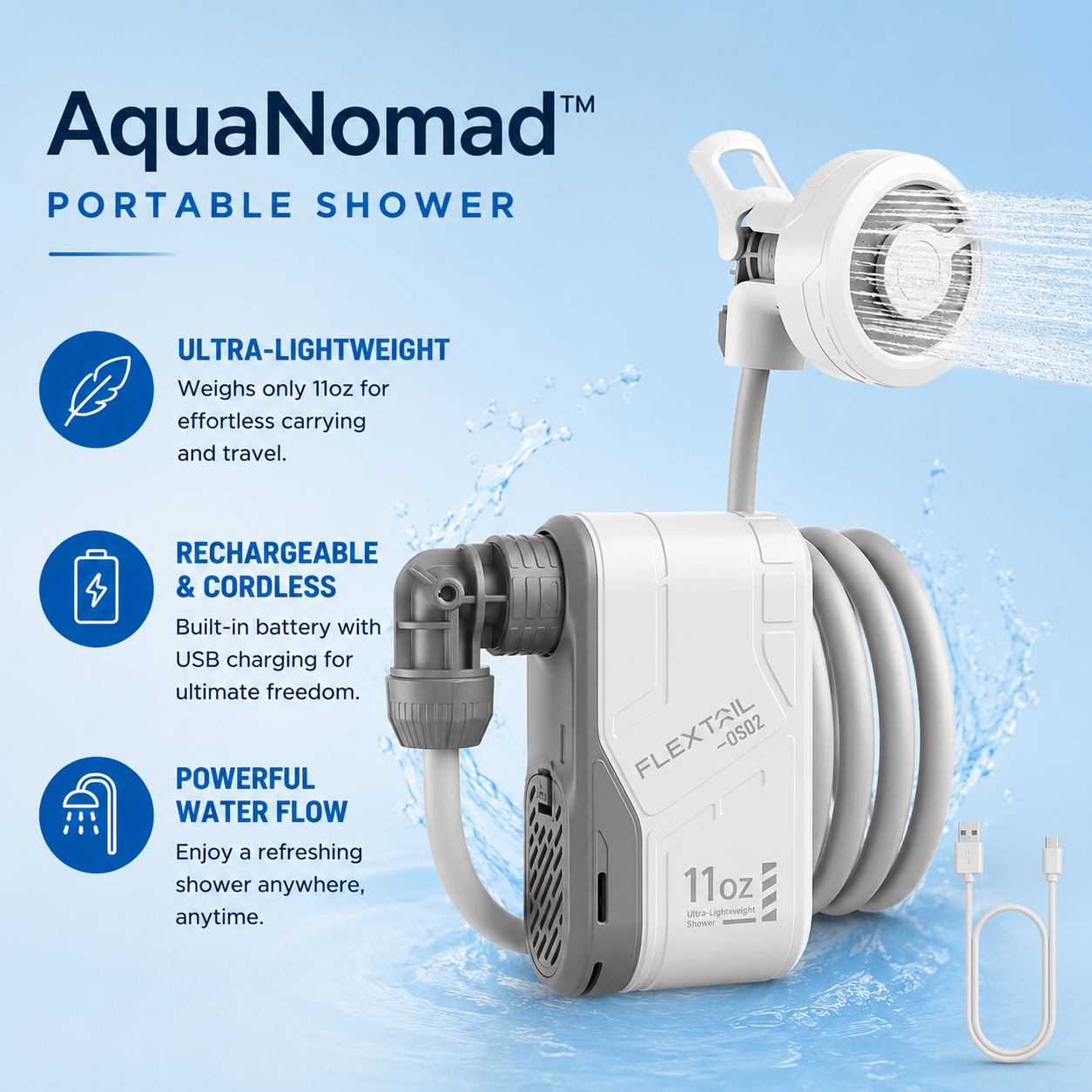AquaNomad portable shower