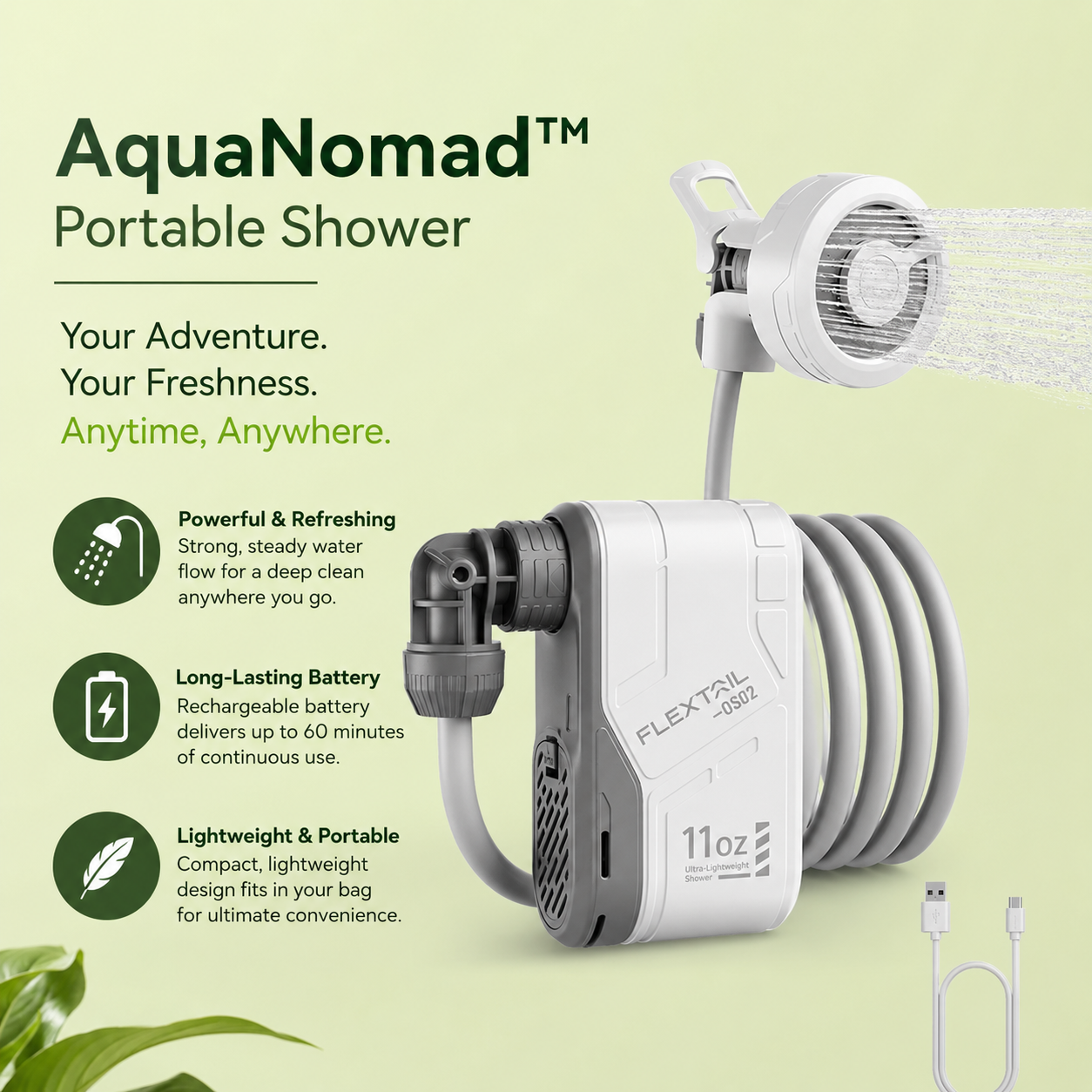 Camping shower portable