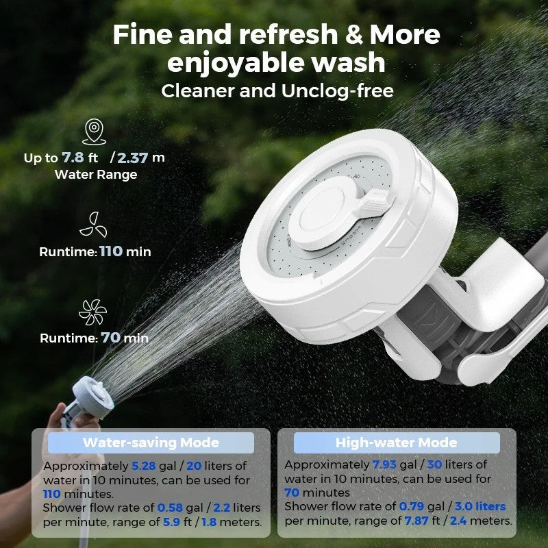 Lightweight camping shower