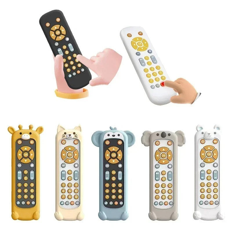 Baby TV remote controls with animal-themed