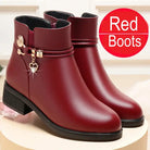 non-slip platform snow boots