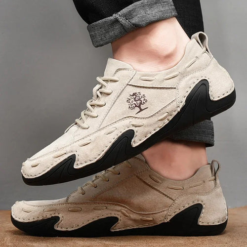 Handmade stitched casual sneakers