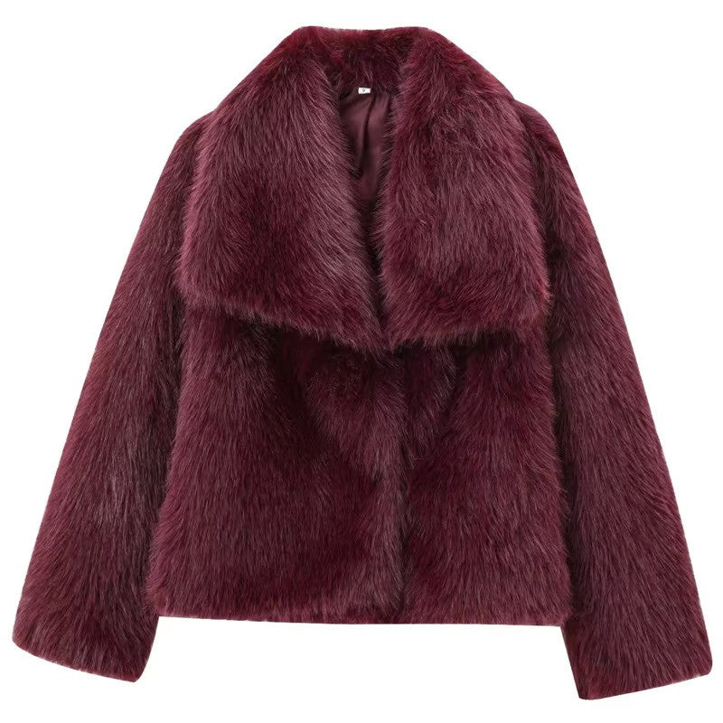 women plush bomber jacket winter