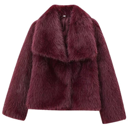 women plush bomber jacket winter
