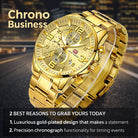 Gold men’s chronograph watch