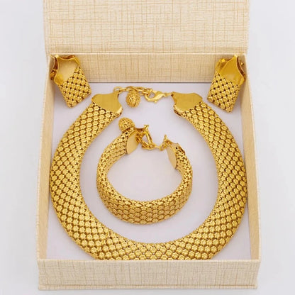 Chunky earrings and necklace combo
