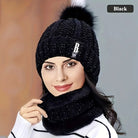 cold weather knit hat set