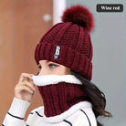 soft knit hat and scarf set