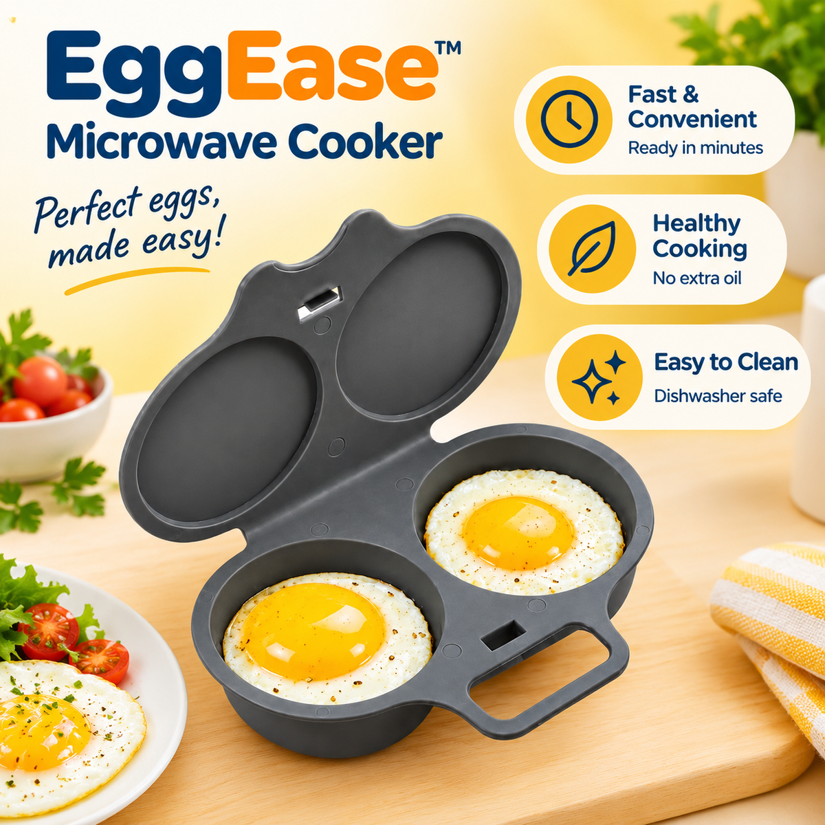 Nonstick microwave egg cooker