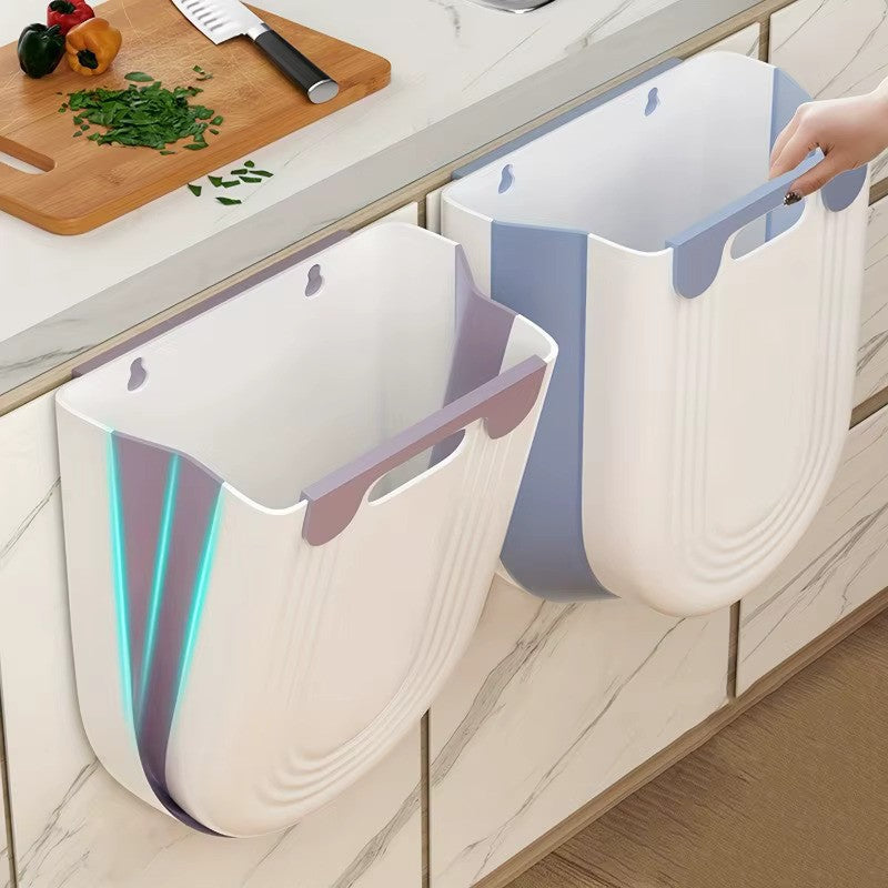 FoldBin™ Hanging Kitchen Trash Can - Mag & Doudy
