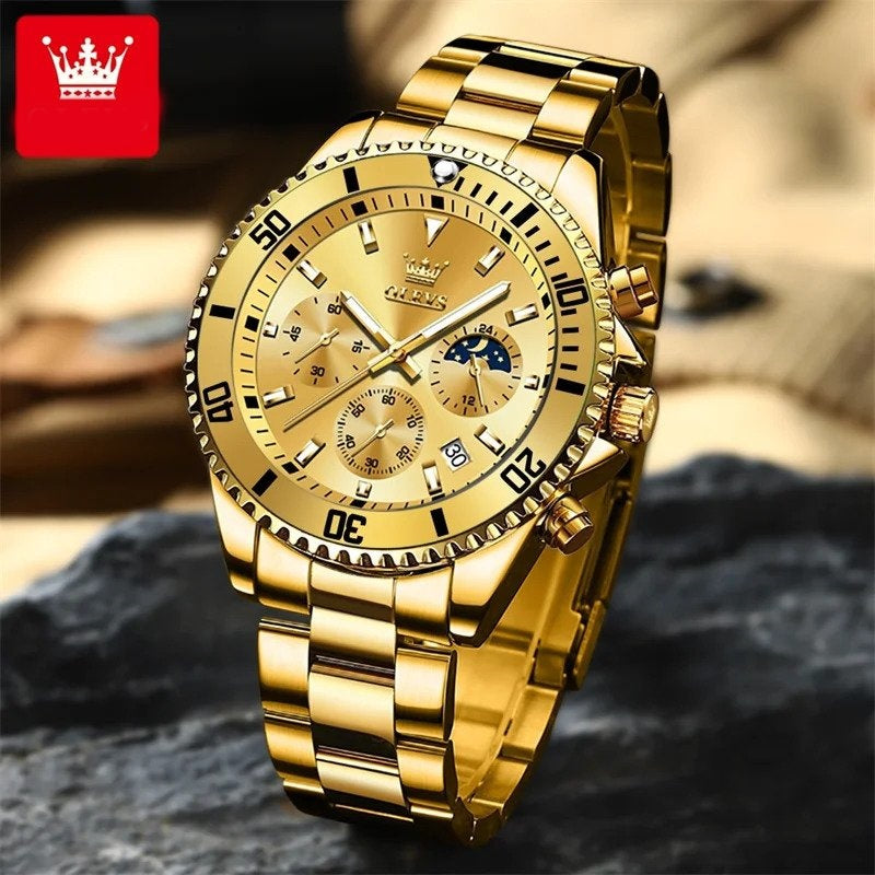 Gold bracelet watch