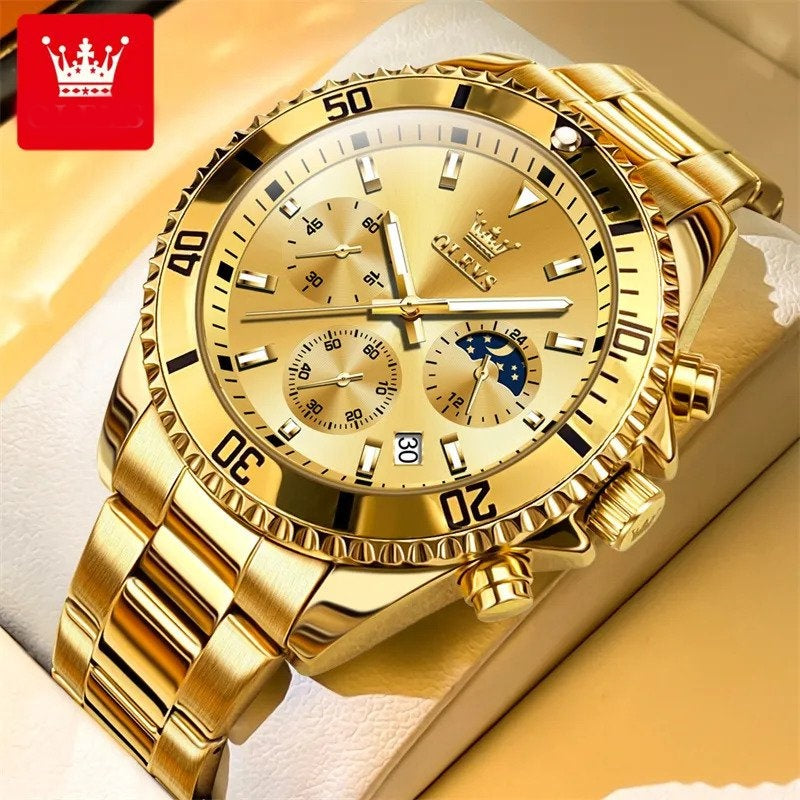 Luxury fashion watch gold