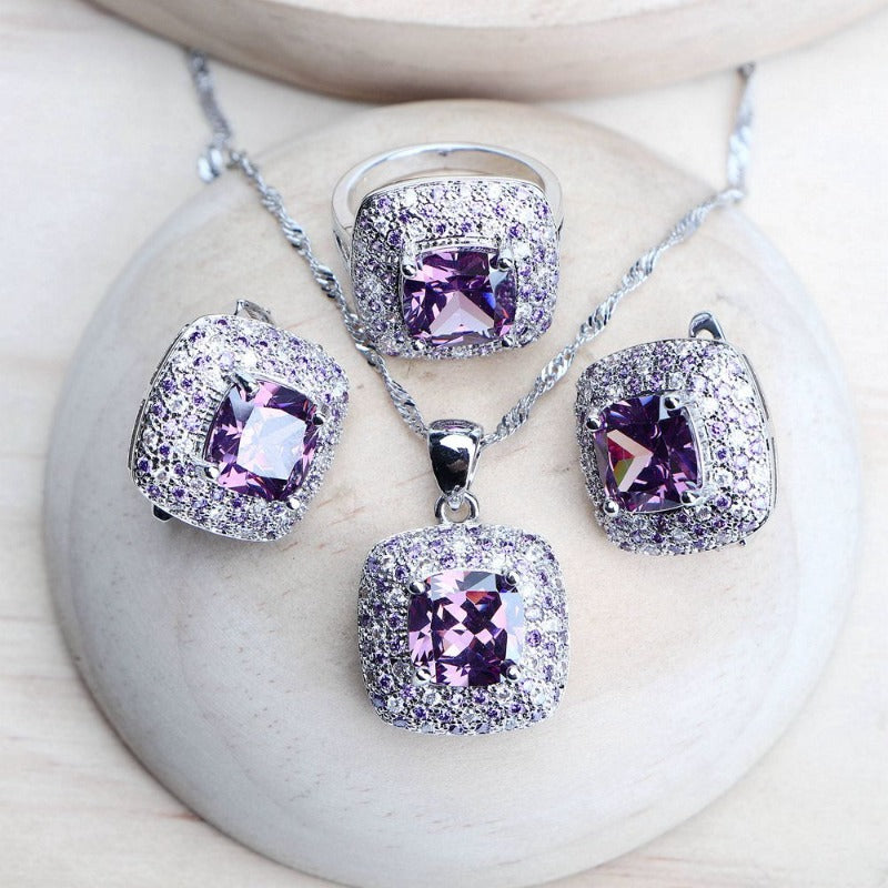 High-shine zirconia gemstone necklace - Mag & Doudy