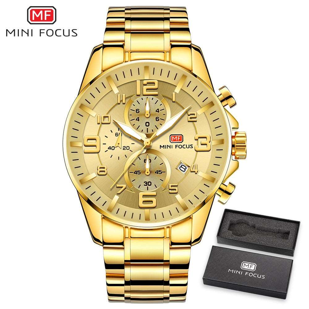 Stainless steel gold watch - Mag & Doudy