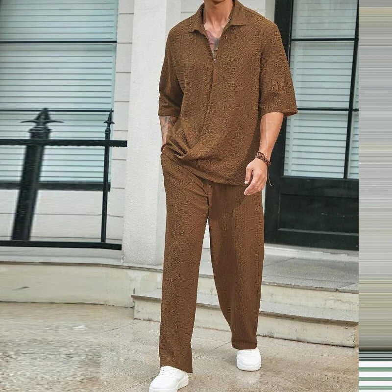 casual summer two-piece set for men