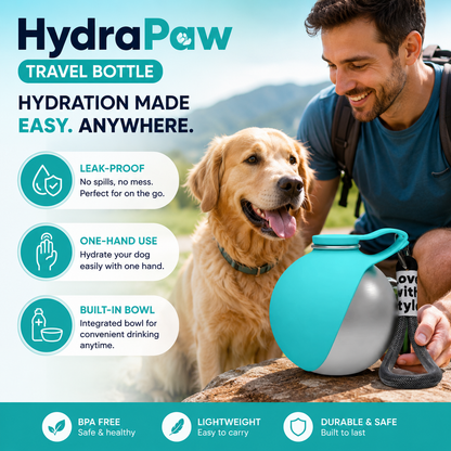 HydraPaw travel water bottle for dogs and owners