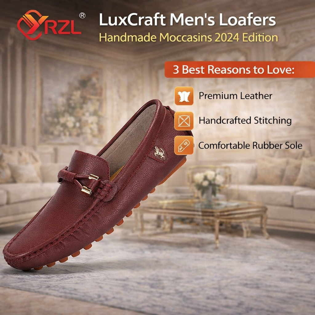Stylish men’s leather moccasins