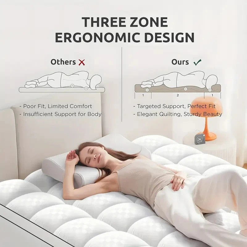 Machine washable mattress topper