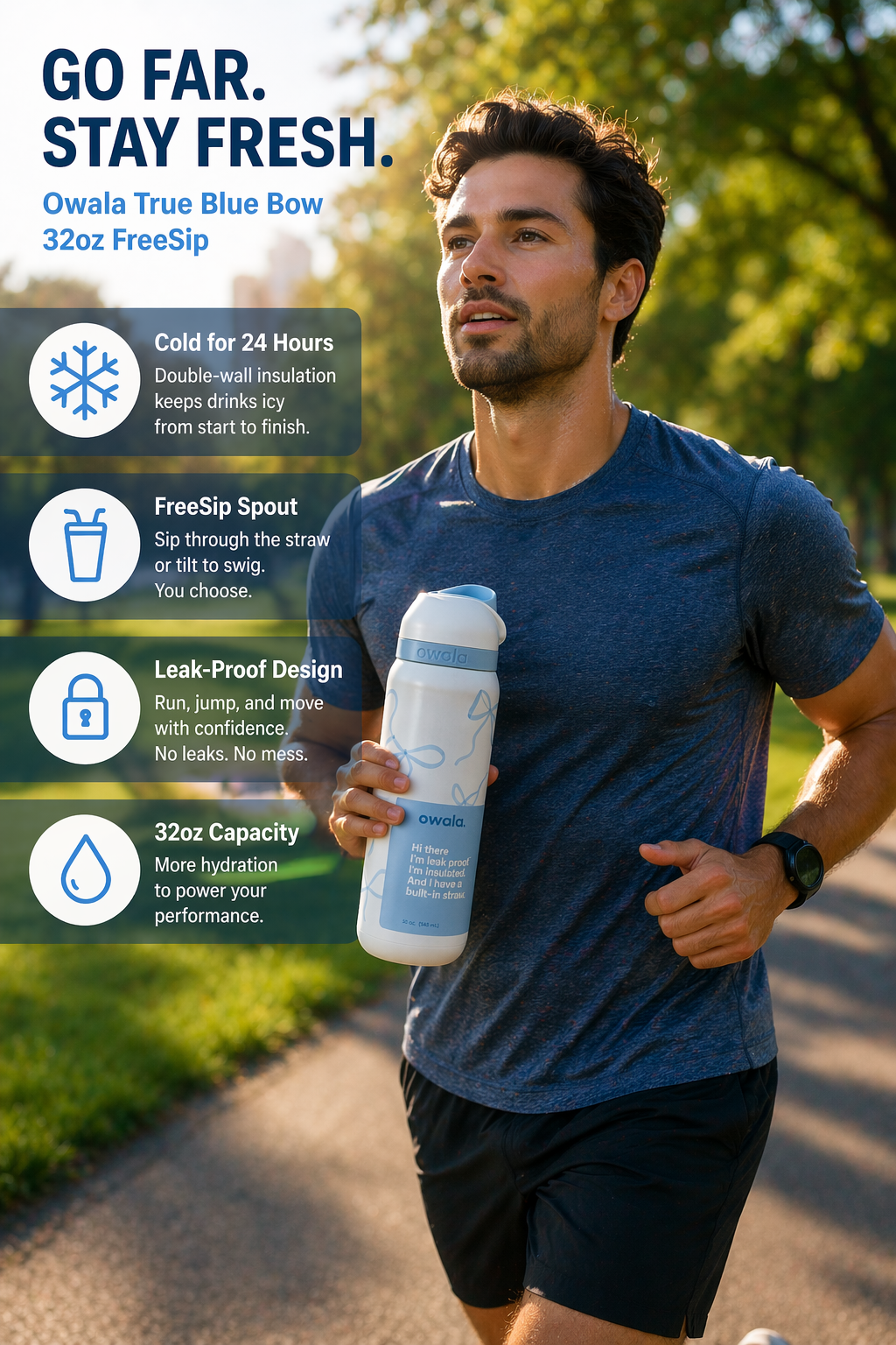 BPA free FreeSip travel bottle