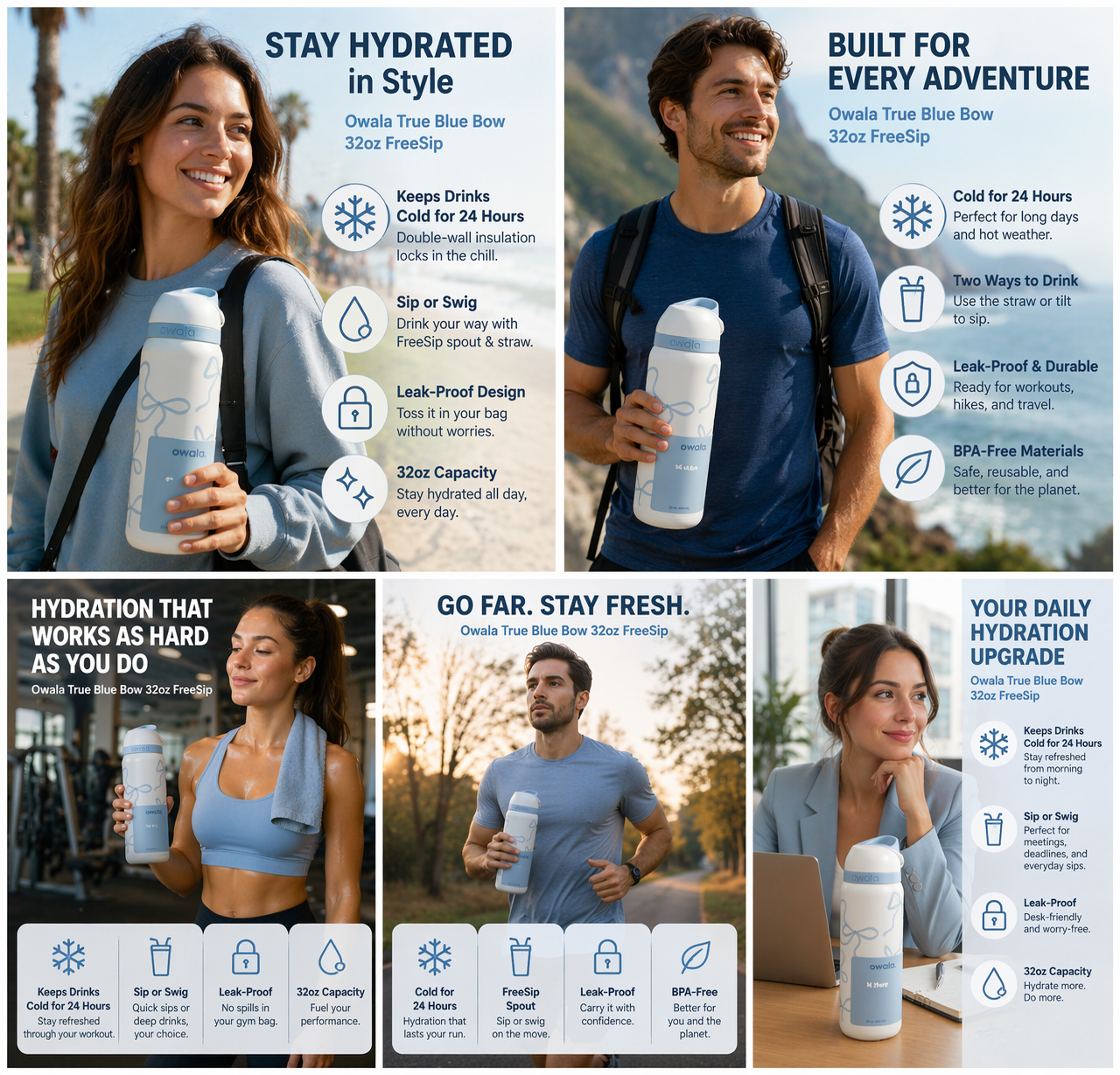 Owala 32oz daily hydration bottle