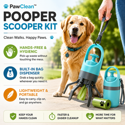 One-handed dog waste scooper for outdoor walks - Mag & Doudy