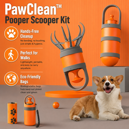 PawClean™ Pooper Scooper Kit portable dog poop scooper