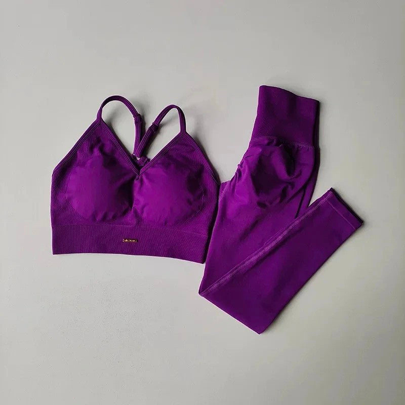 high waisted yoga set sculpting