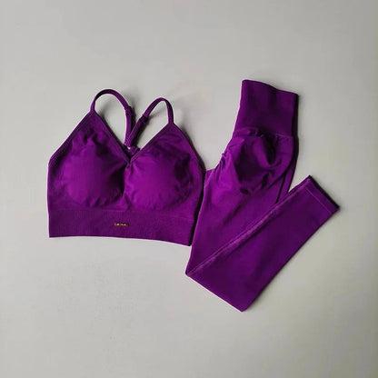 high waisted yoga set sculpting