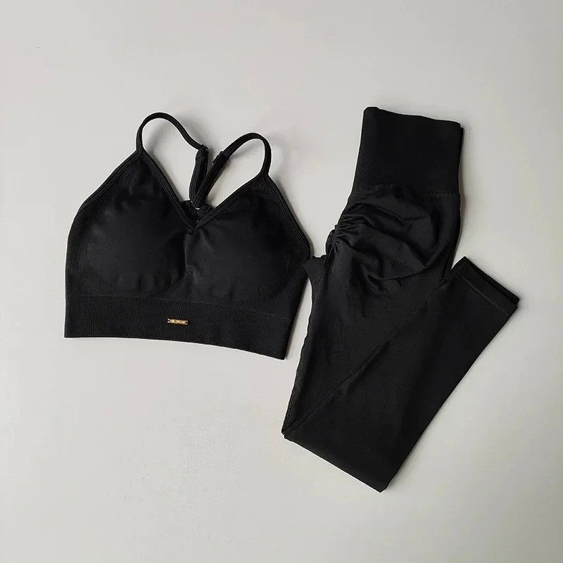 peach sculpt leggings set