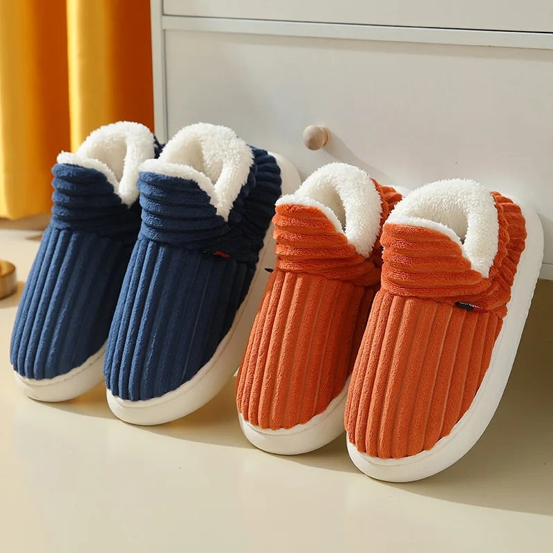 Soft plush ankle slippers