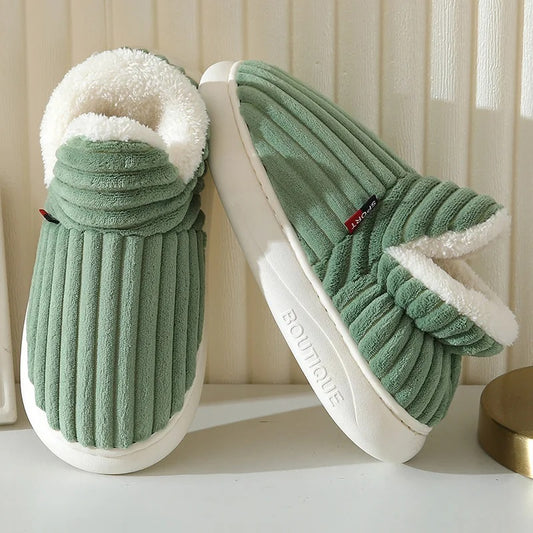 Warm fuzzy house slippers