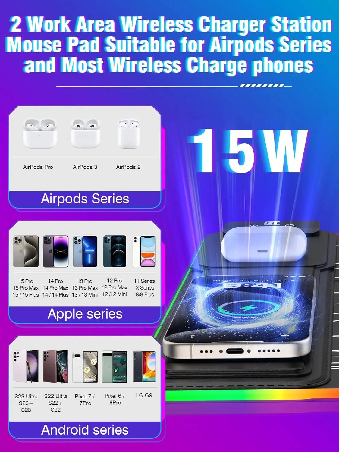 Fast Charging Desk Mat