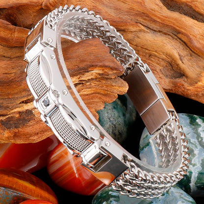 luxury square charm bracelet